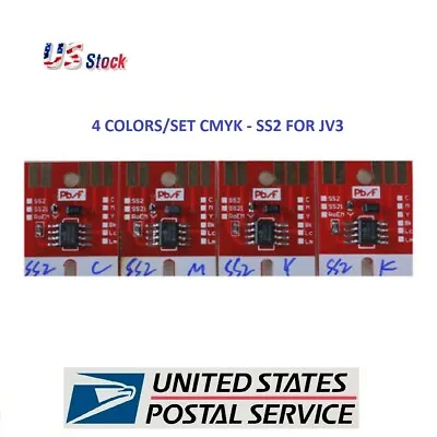 US Stock- Chip Permanent For Mimaki JV3 SS2 Cartridge 4 Colors CMYK • $54.90