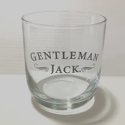 Jack Daniels Gentleman Jack Tennessee Whiskey Glass Silver Grey Logo Heavy Base • $24.25