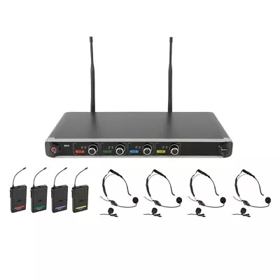 Chord NU4-N Quad UHF Beltpack Wireless Microphone Kit Lapel Lavalier • £249.99