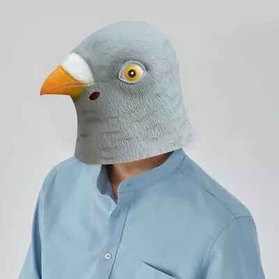 Pigeon Head Mask Creepy Animal Halloween Costume Theater Prop Latex Toys Party • $14.99