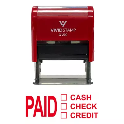 $9.99 • Buy Paid Cash Check Credit Self Inking Rubber Stamp