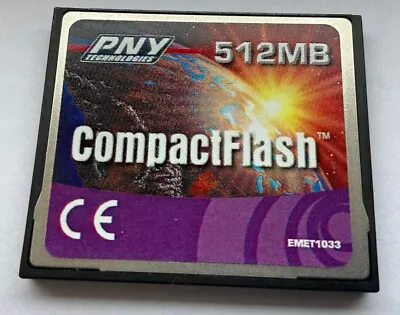 PNY 512MB CF Compact Flash Memory Card - Tested - Tracked Postage • $20
