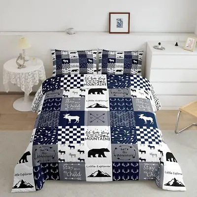 Deer Moose Print Comforter Set For Girls Women Teens Adult Kids Boys Bear Hunti • $102.52