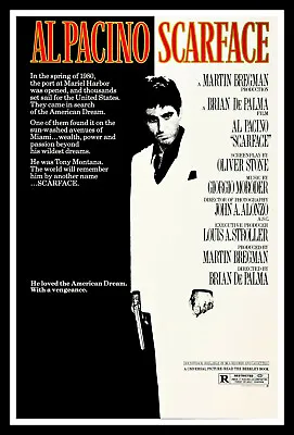 Scarface Al Pacino Movie Poster Print & Unframed Canvas Prints • $23.95