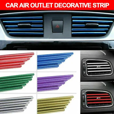 £10.40 • Buy 10/20 Car Air Conditioner Air Outlet Decoration Strip Cover Interior Accessories