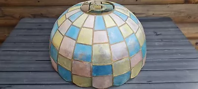 Large Vintage Multi Coloured Capiz Shell Ceiling Light  Shade • £19.99