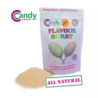 Candy Chemistry ALL NATURAL Grapefruit Flavour Burst Cotton Candy Floss Sugar • £4.99