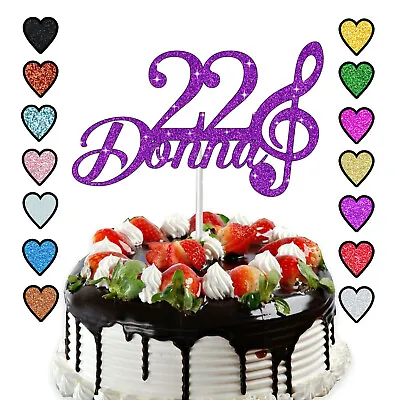 £3.45 • Buy Personalised Birthday Cake Topper Music Note Cake Toper Cake Decor Party UK