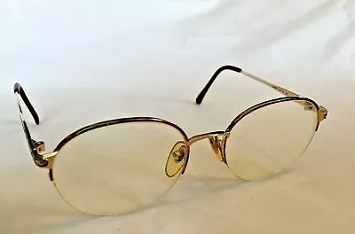 Laura Ashley Eyeglasses Jessica Claret 51-18-135 Gold Leaf Round Half Rimless  • $9.95