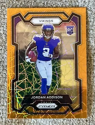 2023 Panini Prizm Jordan Addison Orange Laser Rookie Vikings  • $1