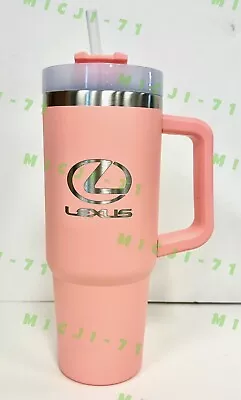 Lexus Pink Cup With Holder Mug 30oz Stainless Steel Thermal Water Bottled • $42.99