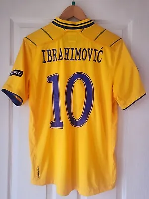 Genuine Rare Sweden Home Euro 2012 Shirt - Size Adult Medium - IBRAHIMOVIC • £95