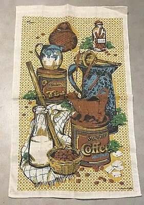 Vintage Kitchen Tea Towel Linen Bob Goryl Kay Dee Screen Print 16x27 • $16.50