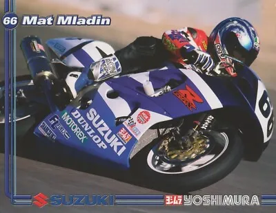 1999 Mat Mladin Yoshimura Team Suzuki GSX-R750 AMA Superbike Postcard • $9.99