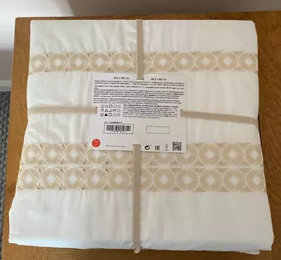 Zara Home HOUSSE DE COUETTE  Embroidered King Size Duvet Cover 220 X 220cm BNWT • £37.50