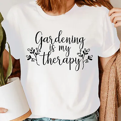£4.99 • Buy Gardening Is Therapy Plant Lover Shirt,Gardening Shirt Gardener T-Shirt #GDRN