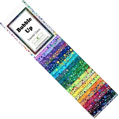 Bubble UpvEssential Gems 24 PCs 2-1/2in X 44in Strips Jelly Roll Fabric 802 • £22.68