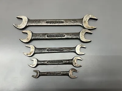 Vintage Dunlap Open End Wrench Set - Black Handle - 5/16  - 7/8  - Vgc - Usa! • $20