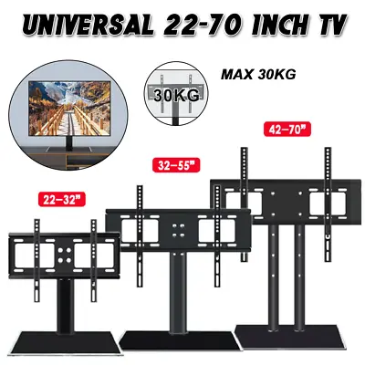 Universal Desk Table Top TV Stand Bracket For 22-70  LCD Plasma VESA Mount UK • £24.99