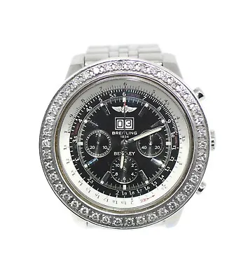 Breitling Bentley Diamond Chronograph Stainless Steel Watch A44362 • $12252.80