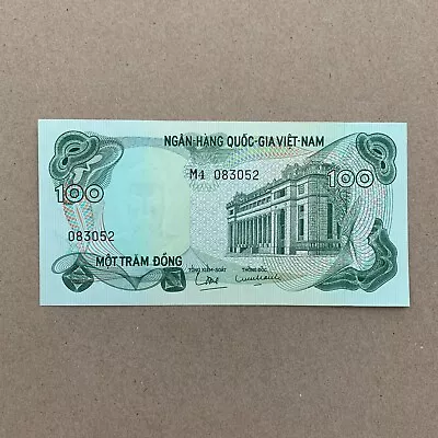 Vietnam War Era South 100 Dong Banknote Vietnamese Currency Water Buffalo Money • $17.95