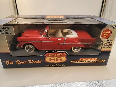 Route 66 1955 Chevrolet Bel Air Convertible 1:18 Red • $46