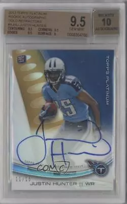 2013 Platinum Refractors Gold /15 Justin Hunter BGS 9.5 GEM MINT Rookie Auto RC • $24.40