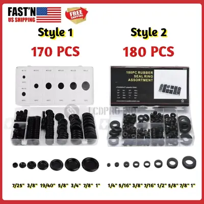 170/180 Rubber Grommet Assortment Kit Set Firewall Hole Electrical Wiring Gasket • $7.18