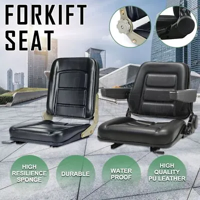 $72.25 • Buy Forklift Seat Chair Adjustable Leather Bobcat Tractor Truck Excavator Machinery