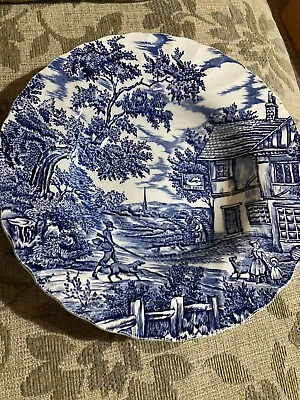 Myott The Hunter Dinner Ware Hand Engraved Pernament Colours Blue/white China • £5