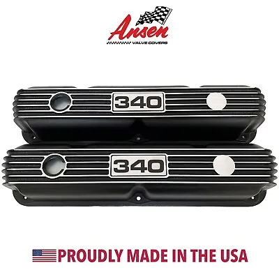 Mopar Performance 340 Black Valve Covers - Custom Engraved - Ansen USA Exclusive • $229