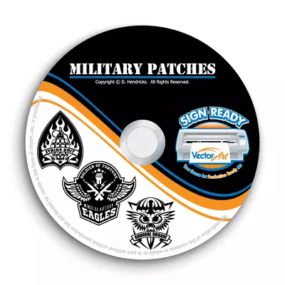 Military Army Navy Patches Clipart -vector Clip Art -vinyl Cutter Plotter Eps Cd • $24.95