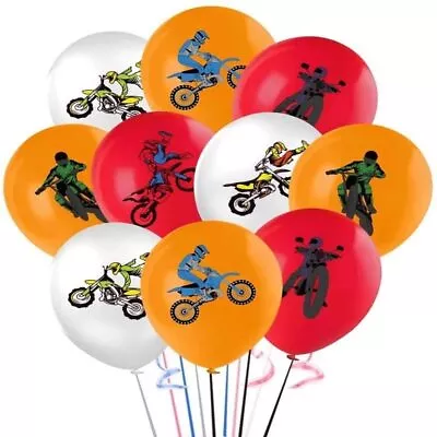 Dirt Bike Party Decorations Balloons Motocross Latex Balloon For Kids Boys Racin • $14.26