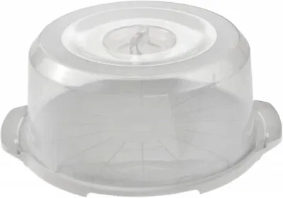 ROUND Large Plastic Cake Storage Box Cupcake Caddy Carrier Container Lid • £9.99