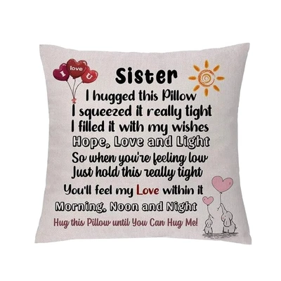 £5.99 • Buy Sister Cushion Cover Lovely Pillowcases Sister Birthday Gift 
