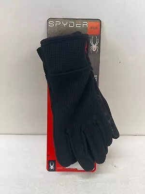 Spyder Black  Core Conduct Gloves Touchscreen Mens Size Medium New • $14.99