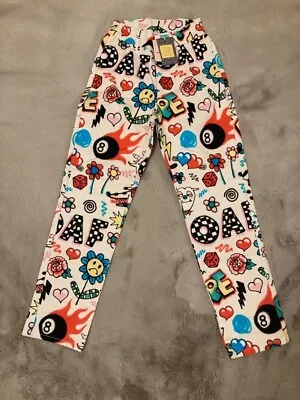 Sold Out Graffiti Lazy Oaf Trousers Size 24” UK 6-8 • £28