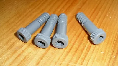 £4 • Buy Meccano Junior Four Pivot Bolt 35mm Grey D661 Hex Drive Head Plastic Used