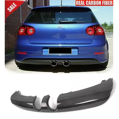 100% REAL CARBON Rear Diffuser Bumper Lip Fit VW Volkswagen Golf 5 R32 MK5 05-09 • $274.73