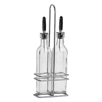 2x Olive Oil Pourer Bottles With Stand Kitchen Vinegar Drizzler Dispenser 250ml • £14