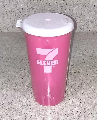 PINK 7-11 WHIRLEY 32 Oz TRAVEL TUMBLER CUP WITH STRAW INSIDE NEW SEALED • $5