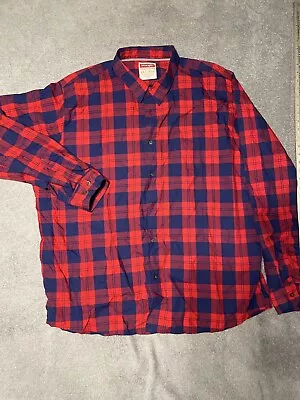 Men's Wrangler Premium Quality XXL Long Sleeve Button Down Shirt Red • $9.99