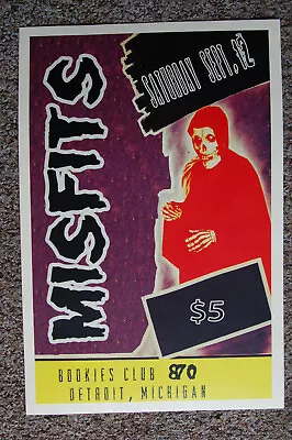 Misfits Concert Poster 1981 Detroit Michigan-- • $4.25