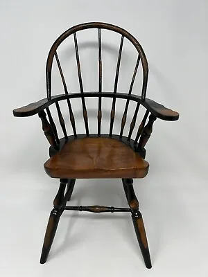 Vintage Wood Miniature Windsor SPINDLE BACK Doll Teddy Bear Chair 13.5” H X 8” W • $30