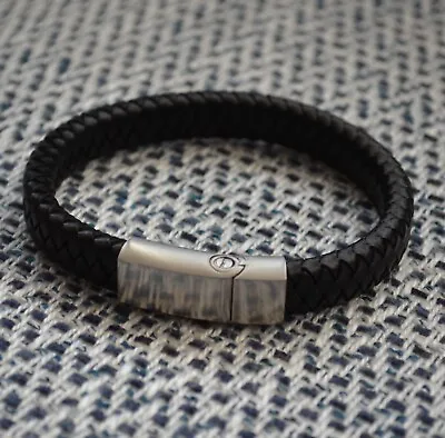 £16.99 • Buy Mens Urn Cremation Leather Bracelet - Ashes Holder Memorial Jewellery Keepsake 