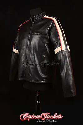 Men's WAR OF THE WORLDS Black Real Lambskin Leather Hollywood Hero Jacket (TMC) • £83.30