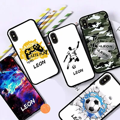 £6.59 • Buy Personalised Name Phone Case Black Boys Cover For IPhone 14 13 12 11 8 7 6  XR
