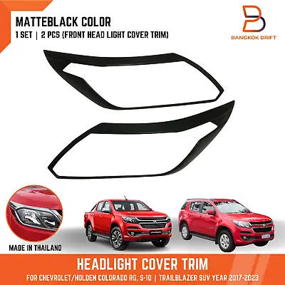 Matte Black Headlight Lamp Cover Trim Chevrolet Colorado S-10 Trailblazer 16-23 • $90