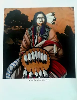 J.D.Challenger  WHEN THE WIND WAS FREE Native American - Western Art Print 9x11 • $5.99