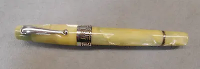 Montegrappa Fountain Pen Extra Parchment Celluloid Medium Nib In 18K • $595